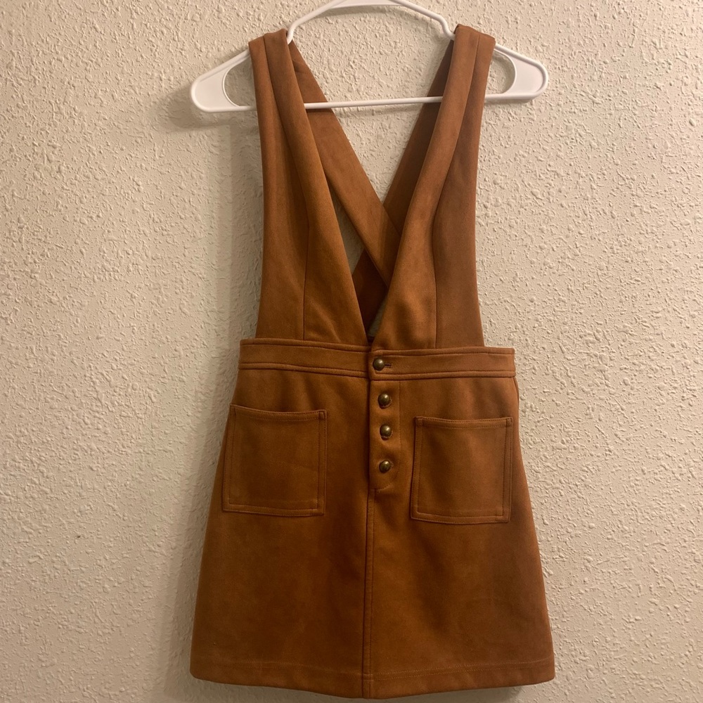 Skirt overalls burnt orange